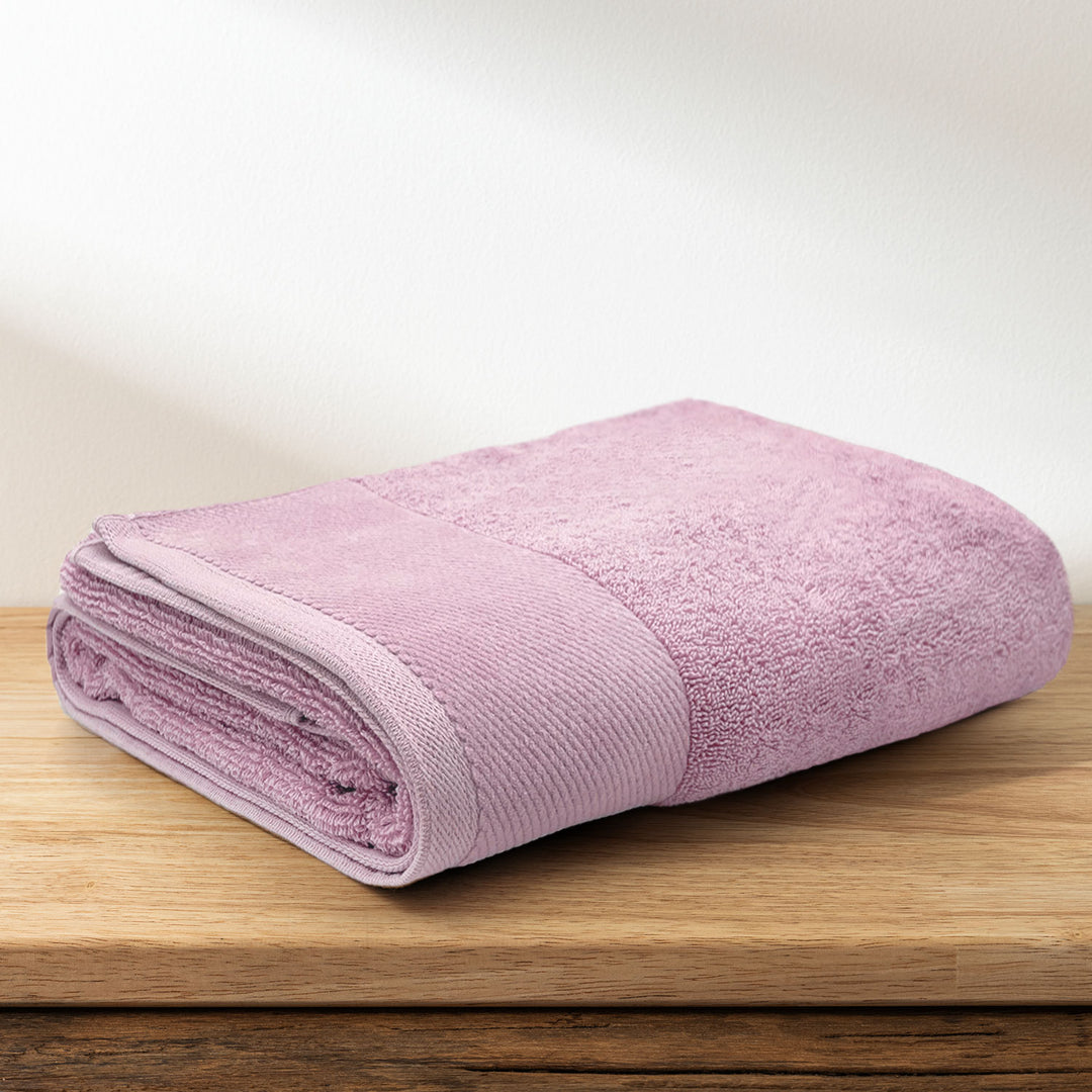 Pink Color Combed Cotton Towel with 650 GSM ( Premium Combed Cotton, High Absorbency, Durable and Long Lasting, Machine Washable)