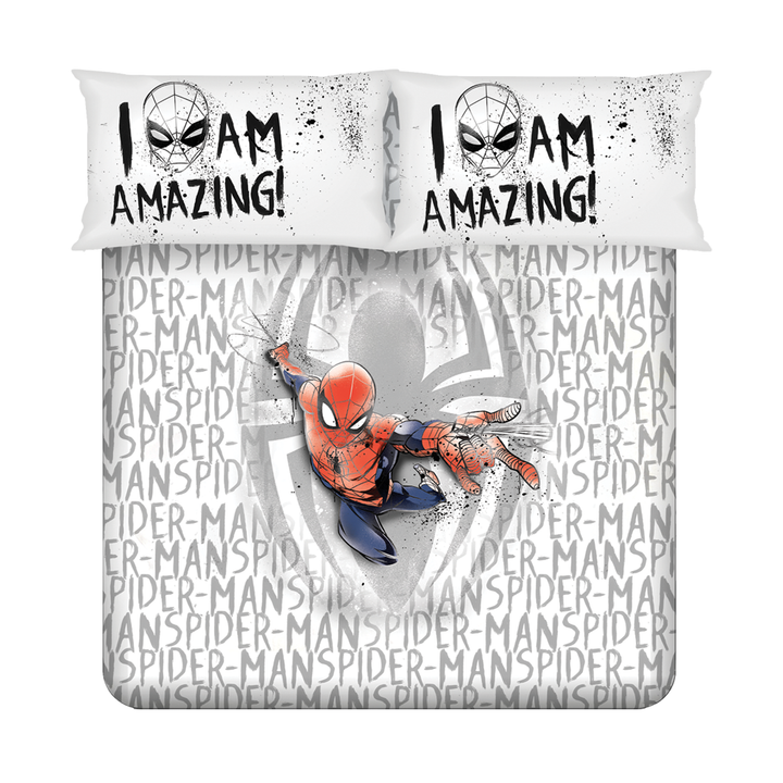 Marvel Kids Double Bedsheet & Cushion Combo