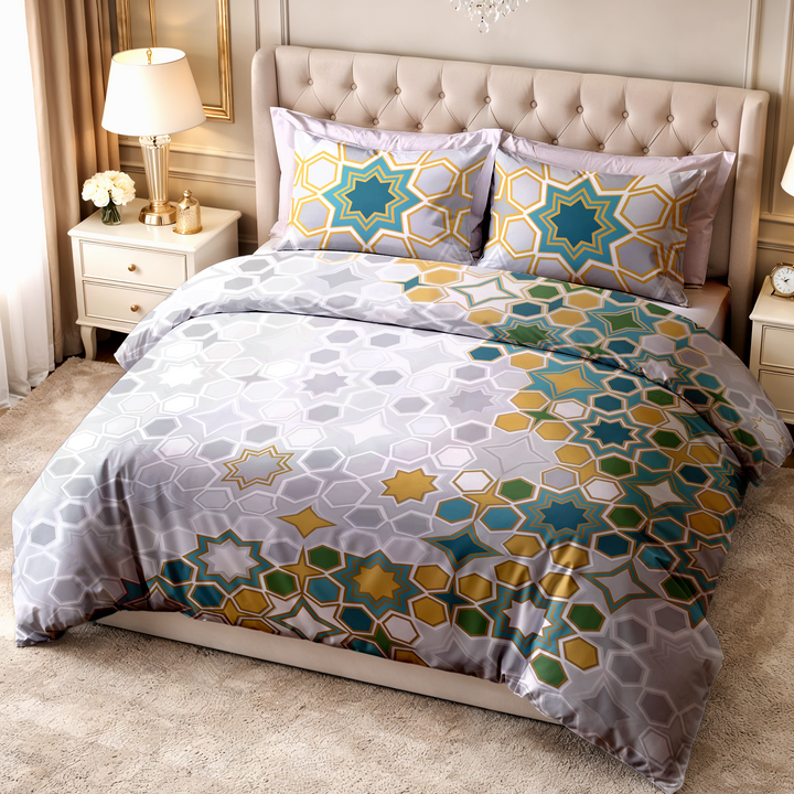 Kama Digital Printed Bedsheet - 300 TC