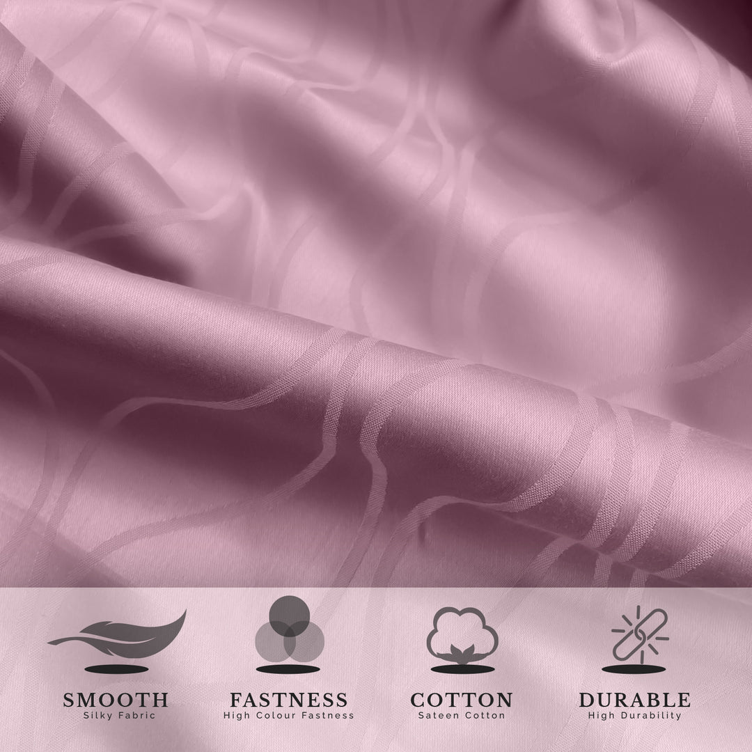 Artemis Italian Jacquard Weave Sateen Cotton Bedsheet- 400 TC (Wave Design)
