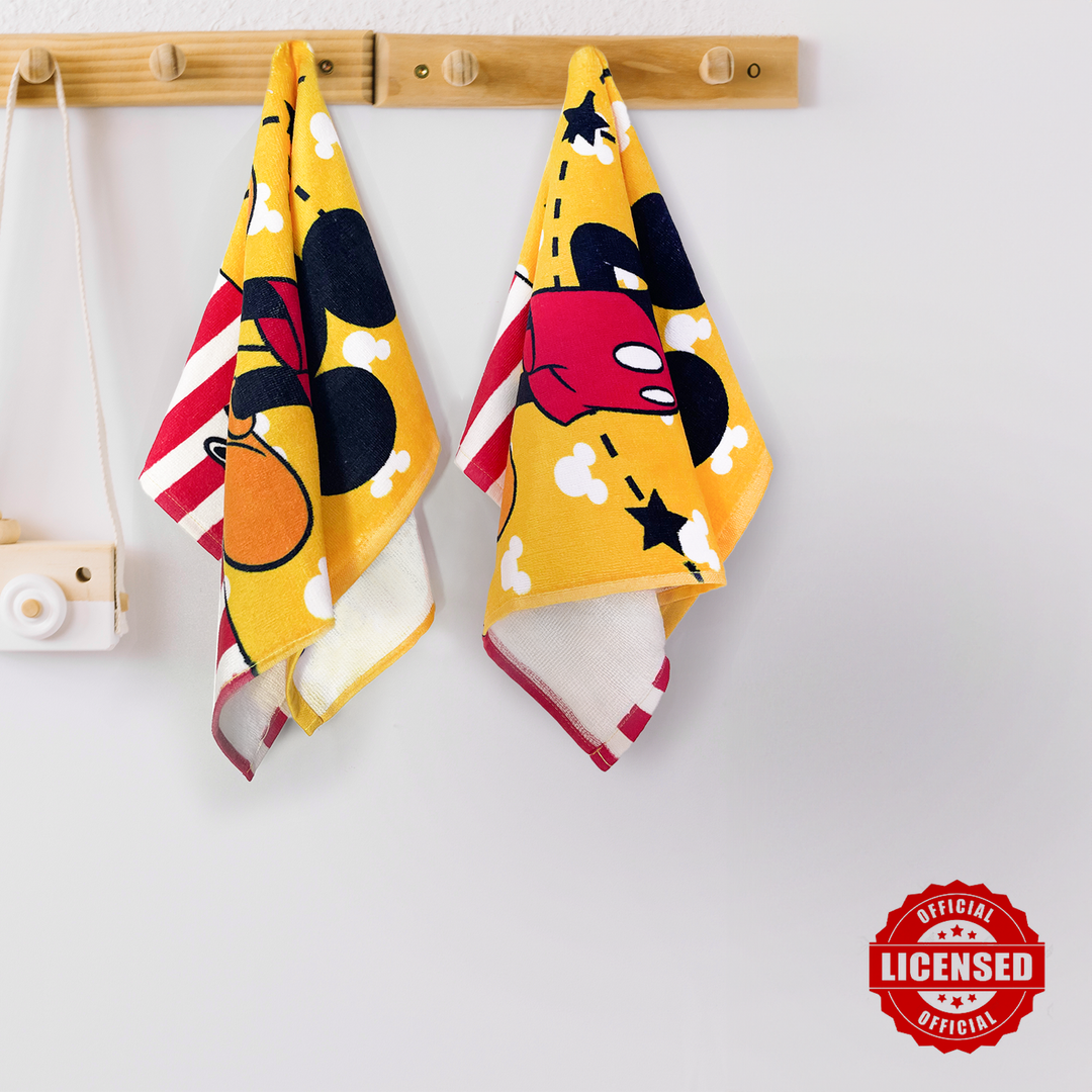 Cartoon Printed Hand Towels For Kids -40cmx60cm ( Machine Washable, Highly Absorbent, 100% Rich Cotton, Luxury Softness)