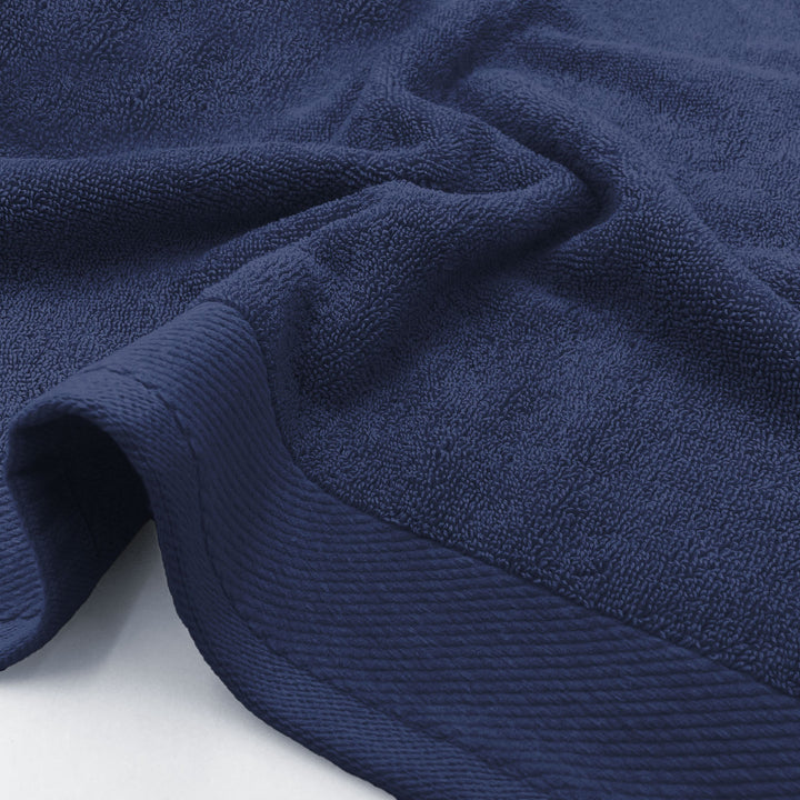 Blue Color Combed Cotton Towel with 650 GSM ( Premium Combed Cotton, High Absorbency, Durable and Long Lasting, Machine Washable)