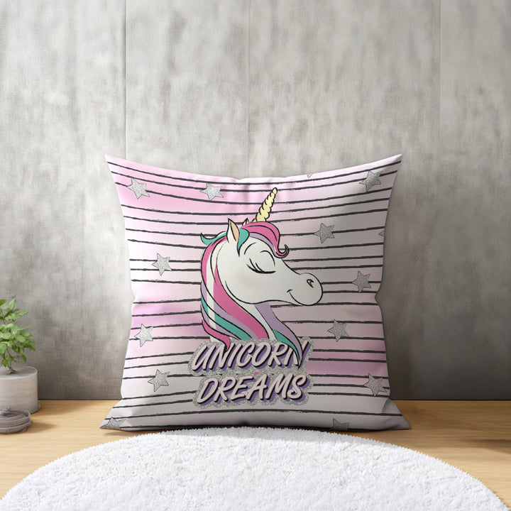 Disney Unicorn & Minnie Reversible Cushion Cover (Pack of 1)