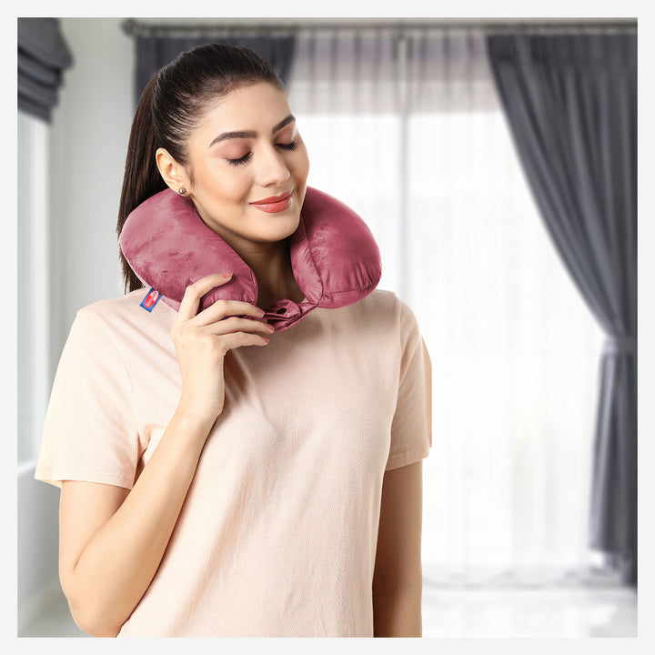 Soft Memory Foam Travel Pillow with Washable Cover