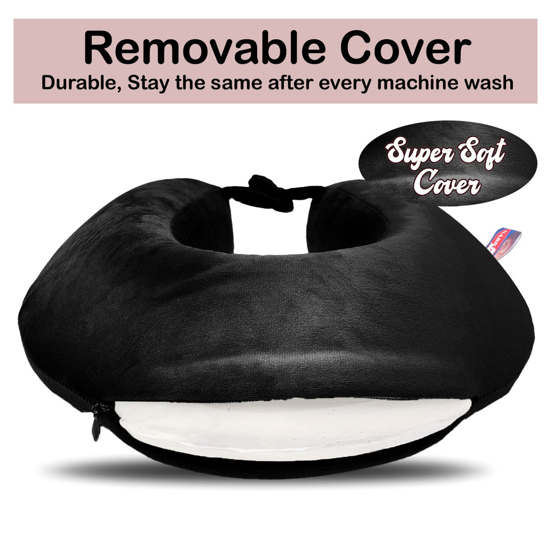 Soft Memory Foam Travel Pillow with Washable Cover