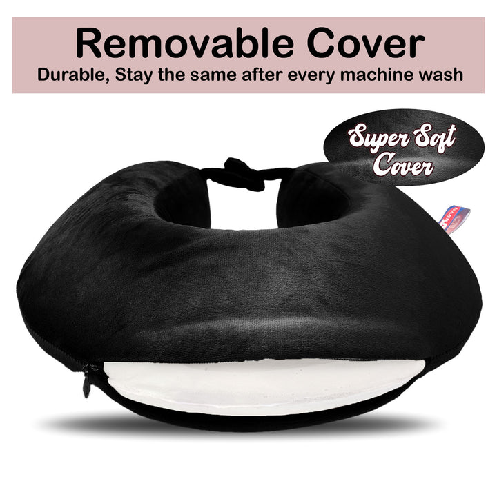 Soft Memory Foam Travel Pillow with Washable Cover