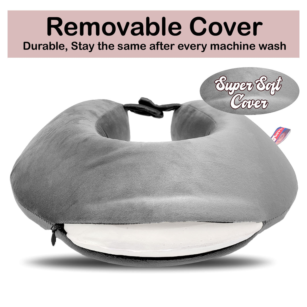 Soft Memory Foam Travel Pillow with Washable Cover