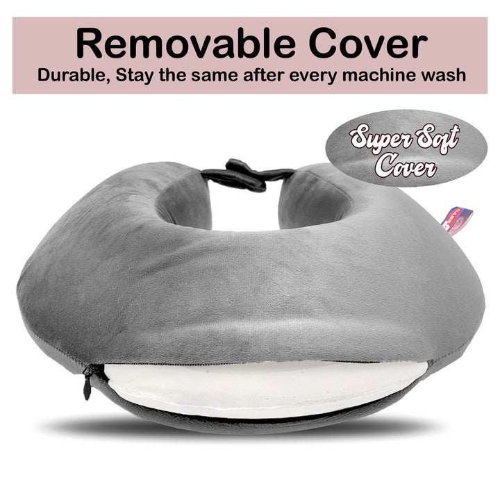 Soft Memory Foam Travel Pillow with Washable Cover