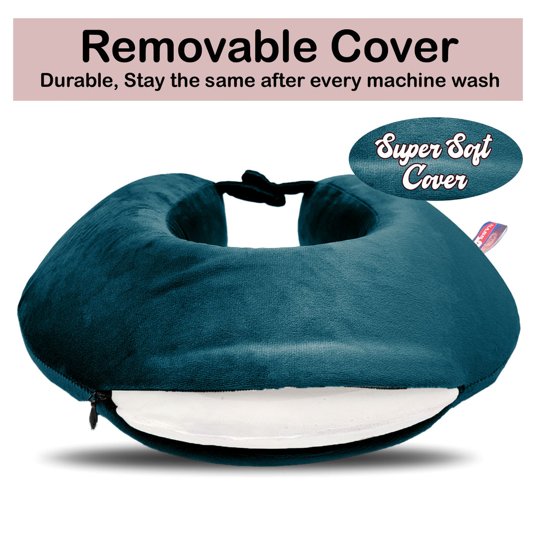 Soft Memory Foam Travel Pillow with Washable Cover