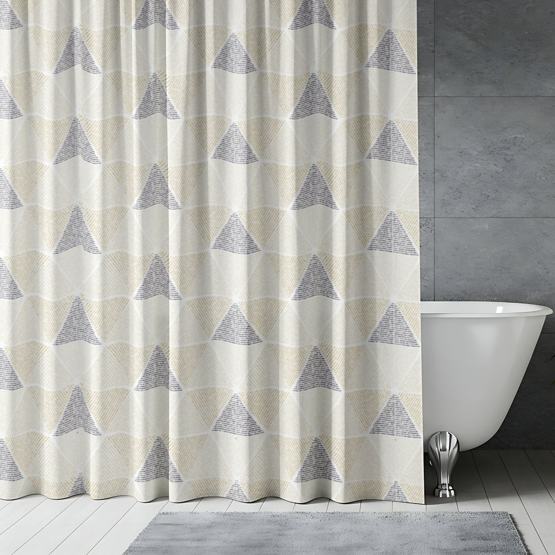 Printed Shower Curtain with Hooks