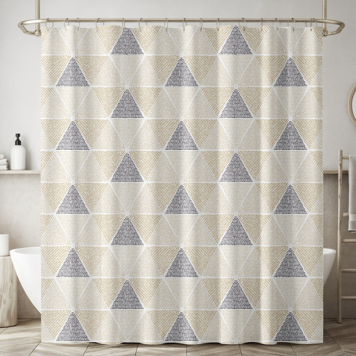 Printed Shower Curtain with Hooks