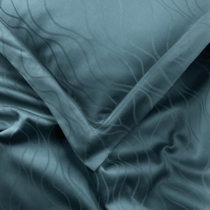 Artemis Italian Jacquard Weave Sateen Cotton Bedsheet- 400 TC (Wave Design)