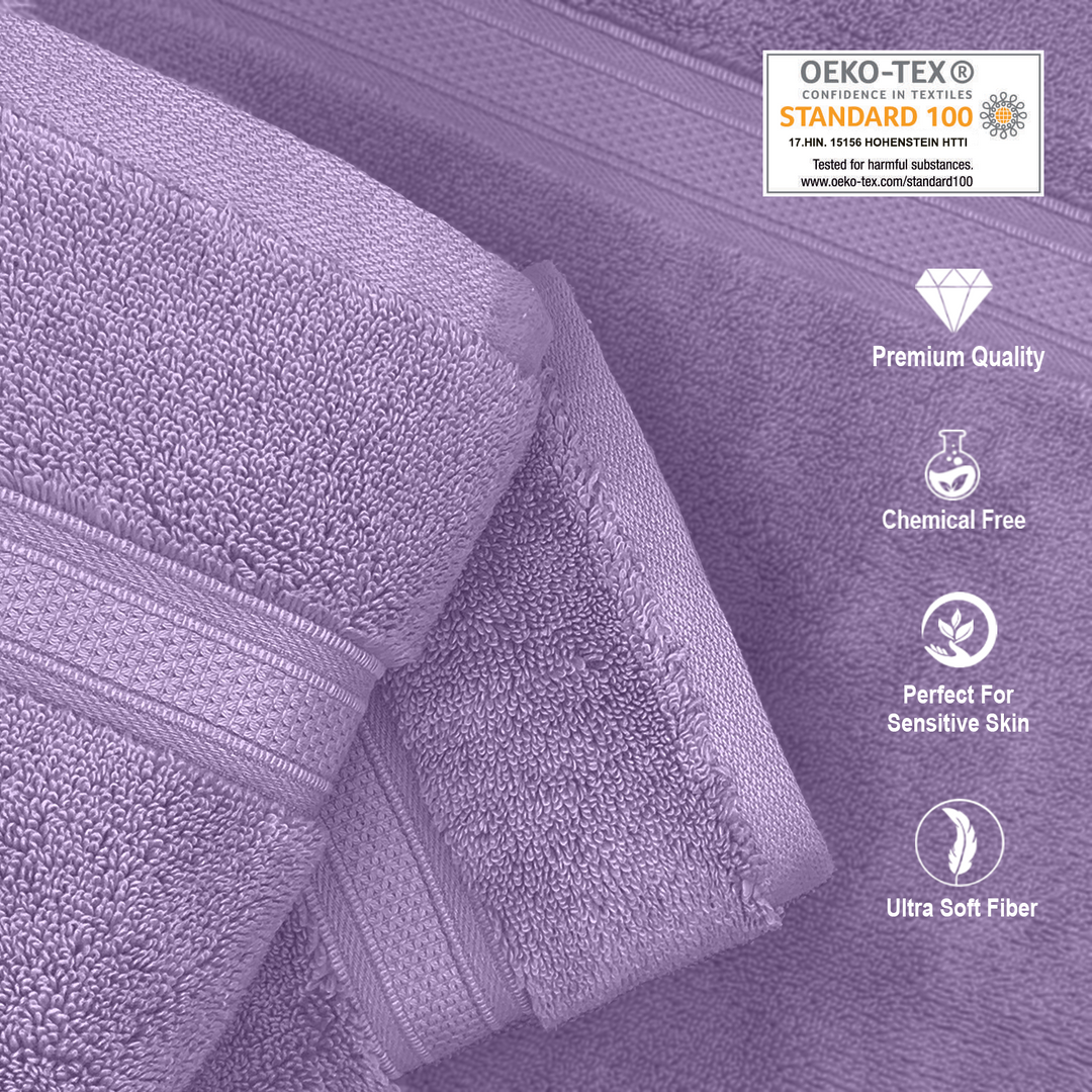 Purple Color Super Soft Zero Twist 100% Cotton Towel with 700 GSM ( 100% Cotton, Zero-Twist Fabric, Protection Against Microbial Allergies, Highly Absorbent, Lint and Fade Resistant) 