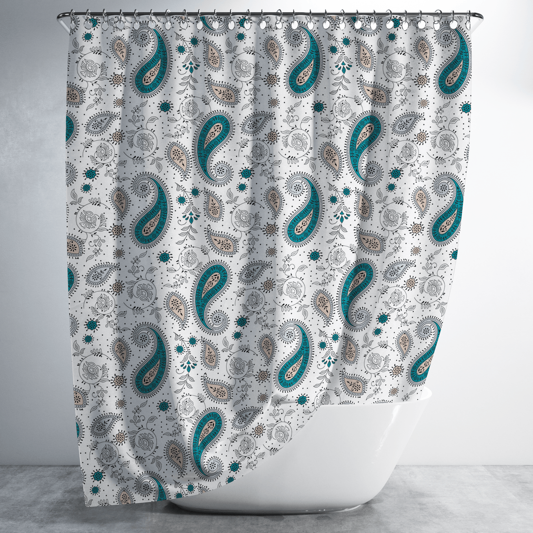 100% Waterproof Printed Polyester Shower Curtain 