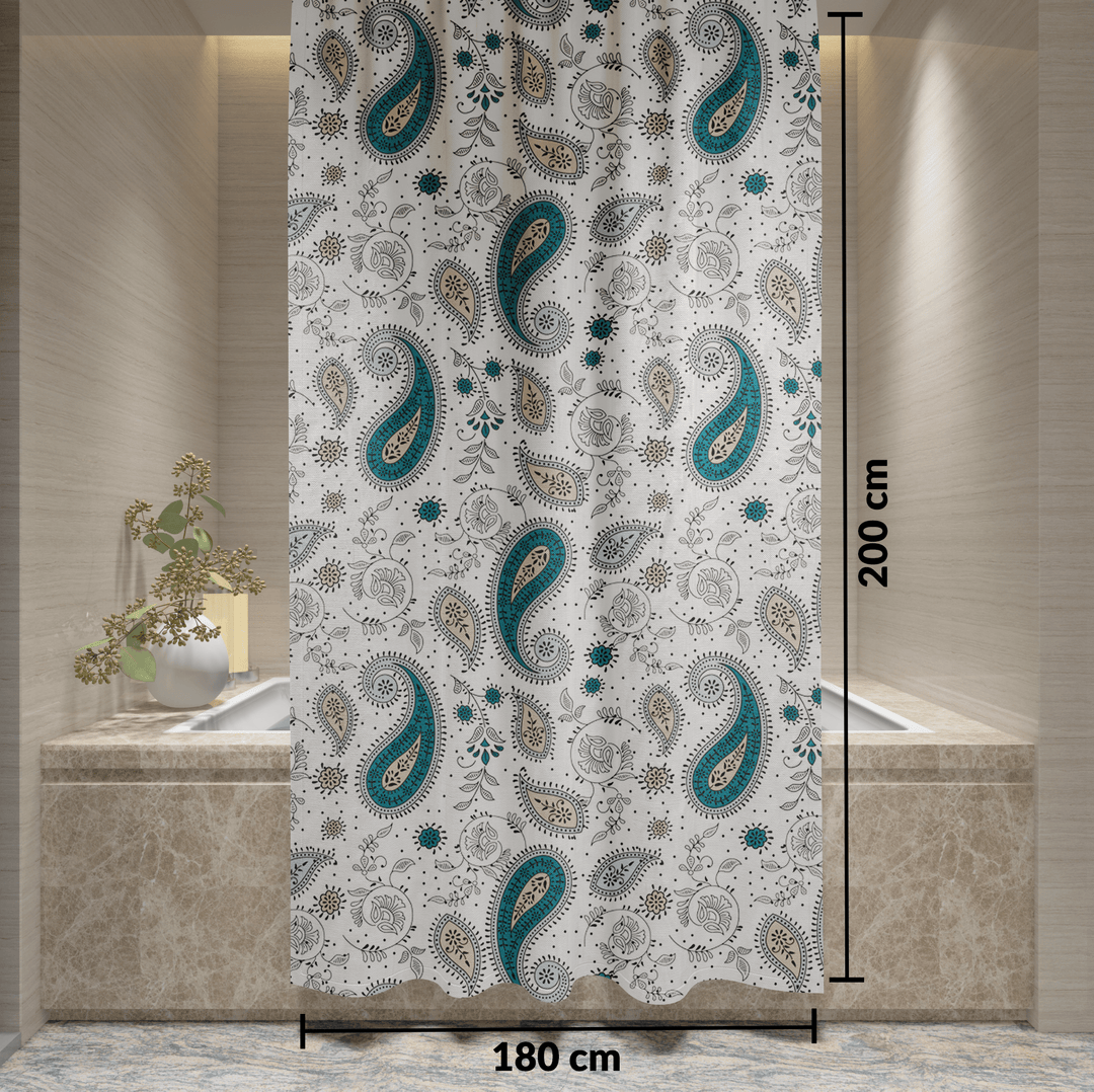 100% Waterproof Printed Polyester Shower Curtain 