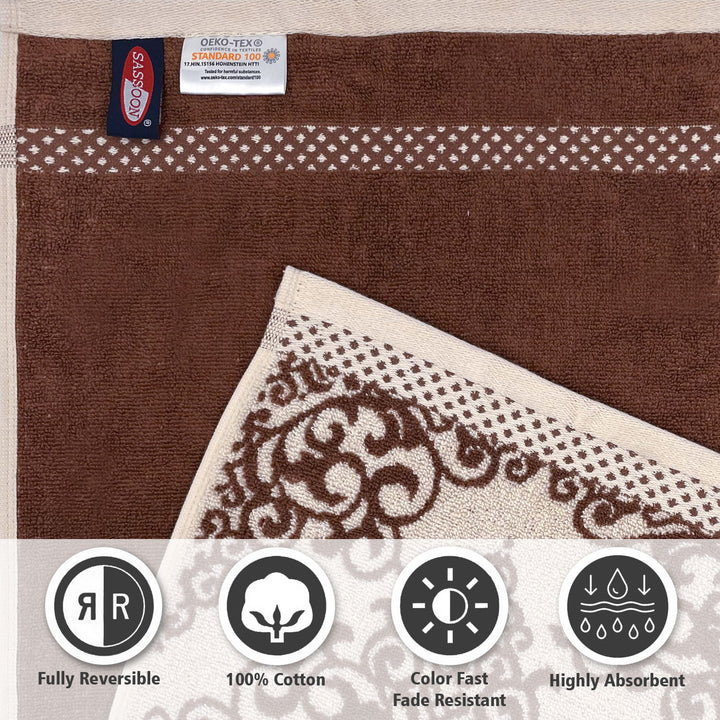 Beige Color Zero Twist 100% Cotton Towel with 380 GSM ( 100% Cotton, Zero-Twist Fabric, Protection Against Microbial Allergies, Highly Absorbent, Lint and Fade Resistant)