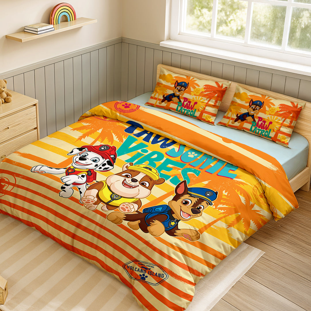 Paw Patrol Digital Printed 300TC Cotton Bedsheet