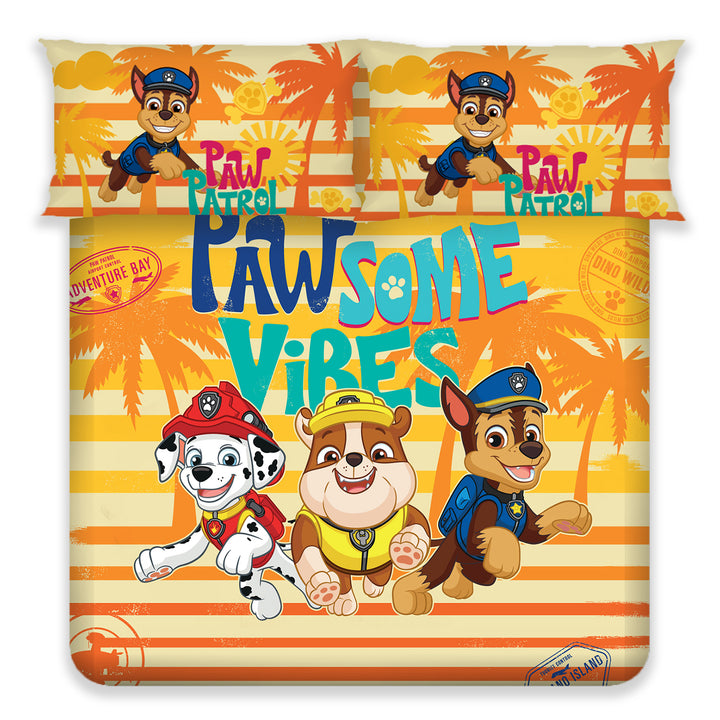 Paw Patrol Kids Double Bedsheet & Cushion Combo