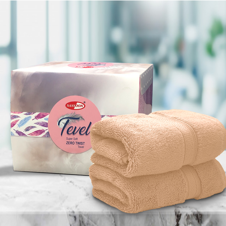 Cream Color Super Soft Zero Twist 100% Cotton Hand Towel with 700 GSM ( 100% Cotton, Zero-Twist Fabric, Protection Against Microbial Allergies, Highly Absorbent, Lint and Fade Resistant) 