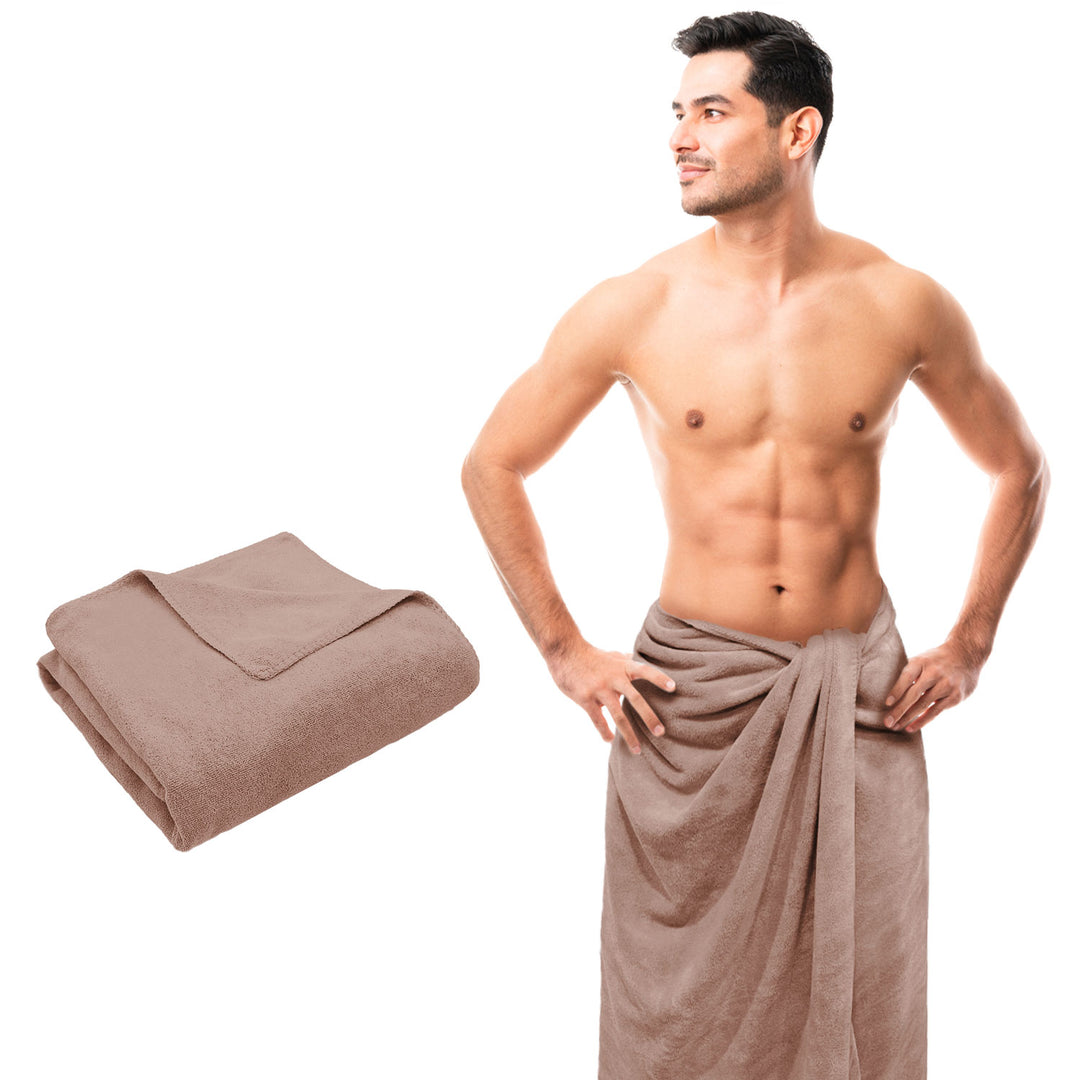 Brown Color Ultra Soft microfiber Towel for men with 450 GSM (Ultra-soft microfiber, 450 GSM, Superior quality, Highly Absorbent, Luxuriously Soft, Wide usage range, Lint resistant, Multiple Size Variations)