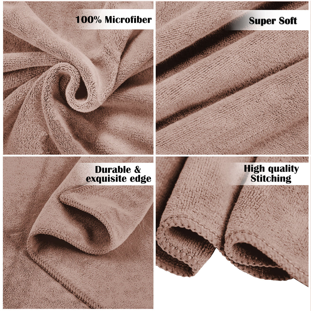 Beige Color Ultra Soft microfiber Towel with 450 GSM (Ultra-soft microfiber, 450 GSM, Superior quality, Highly Absorbent, Luxuriously Soft, Wide usage range, Lint resistant, Multiple Size Variations)