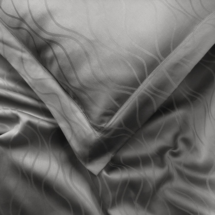 Artemis Italian Jacquard Weave Sateen Cotton Bedsheet- 400 TC (Wave Design)