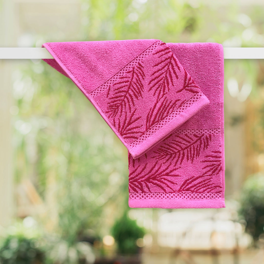 Pink Color Super Soft Zero Twist 100% Cotton Hand Towel with 380 GSM ( 100% Cotton, Zero-Twist Fabric, Protection Against Mircrobial Allergies, Highly Absorbent, Lint and Fade Resistant)