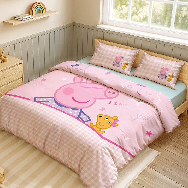 Peppa Pig Digital Printed 300TC Cotton Bedsheet (Sleep)