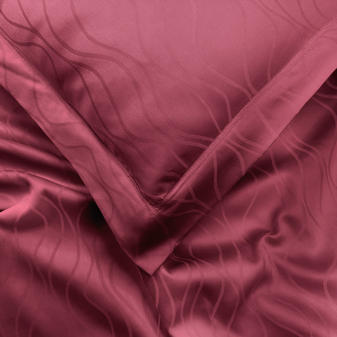 Artemis Italian Jacquard Weave Sateen Cotton Bedsheet- 400 TC (Wave Design)