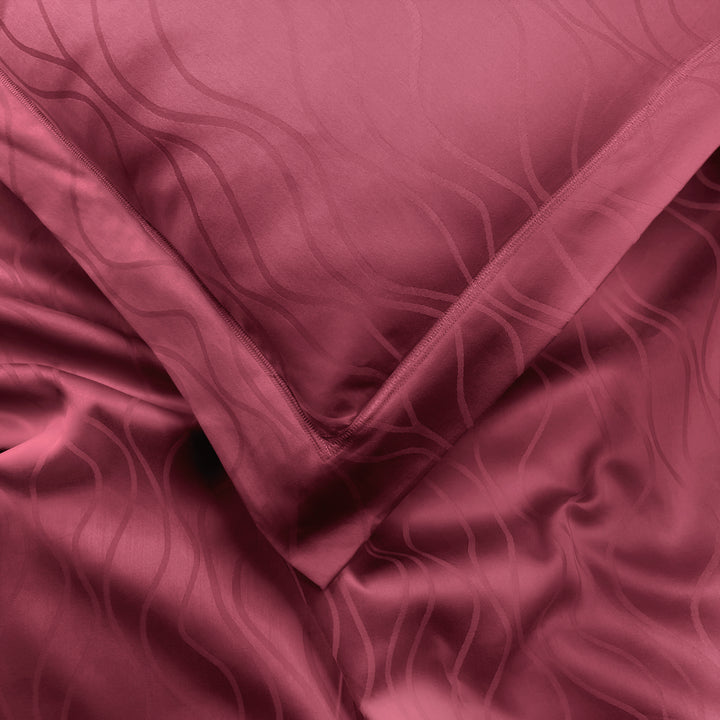 Artemis Italian Jacquard Weave Sateen Cotton Bedsheet- 400 TC (Wave Design)