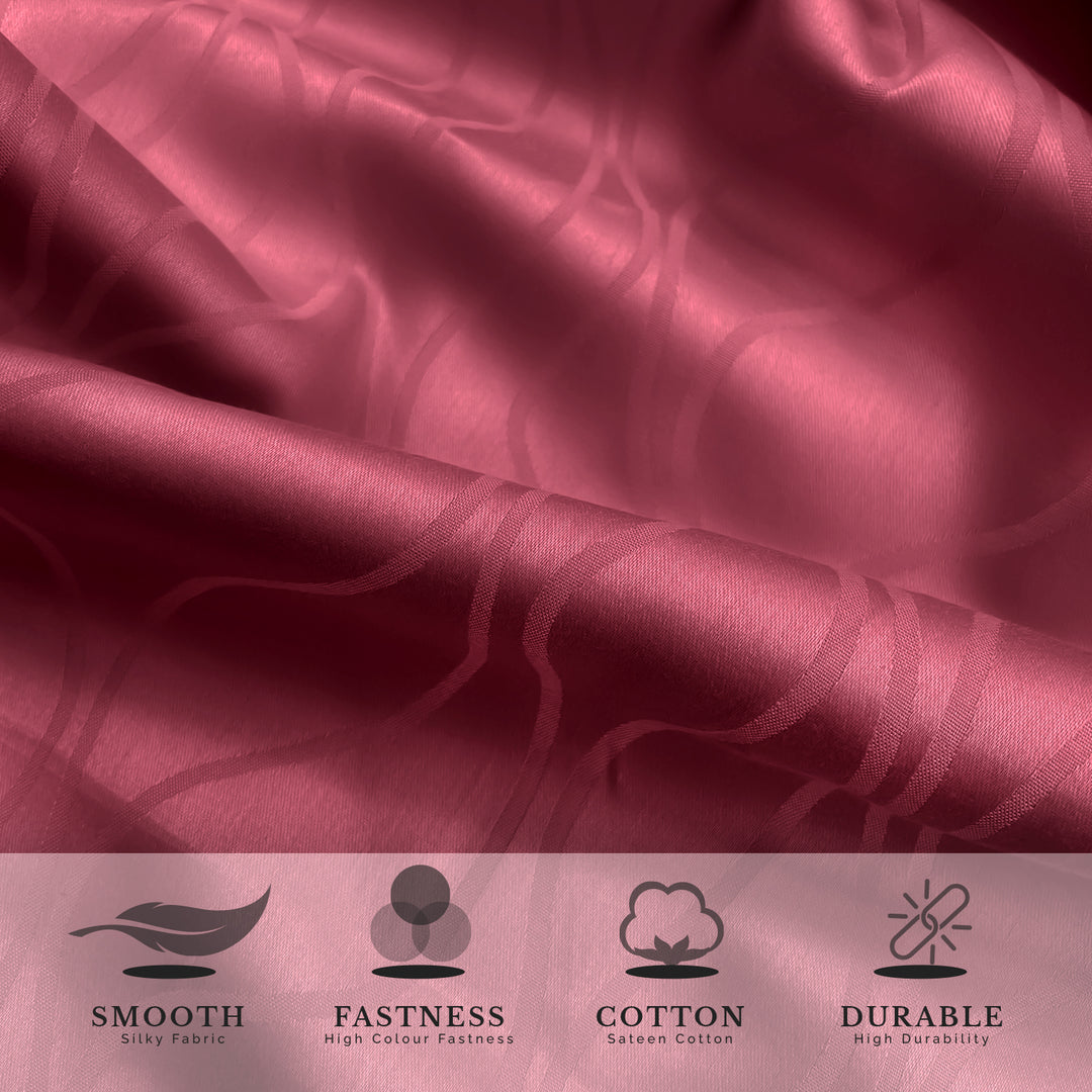 Artemis Italian Jacquard Weave Sateen Cotton Bedsheet- 400 TC (Wave Design)