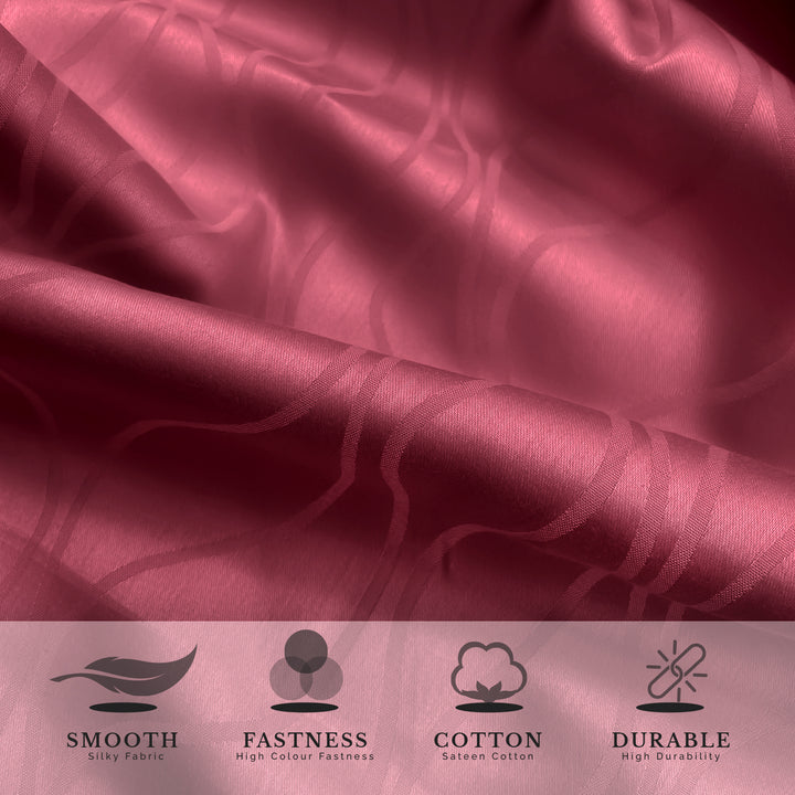 Artemis Italian Jacquard Weave Sateen Cotton Bedsheet- 400 TC (Wave Design)