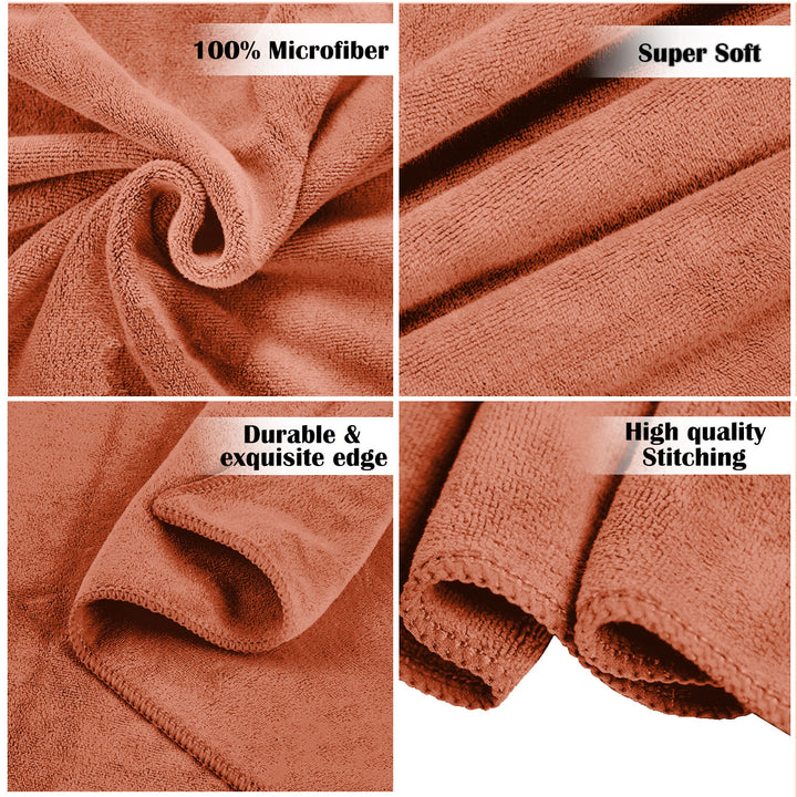 Rust Color Microfiber Towel Gift Set with 450 GSM ( Superior quality, Highly absorbent, Luxurious Soft, Ultra Soft etc) 