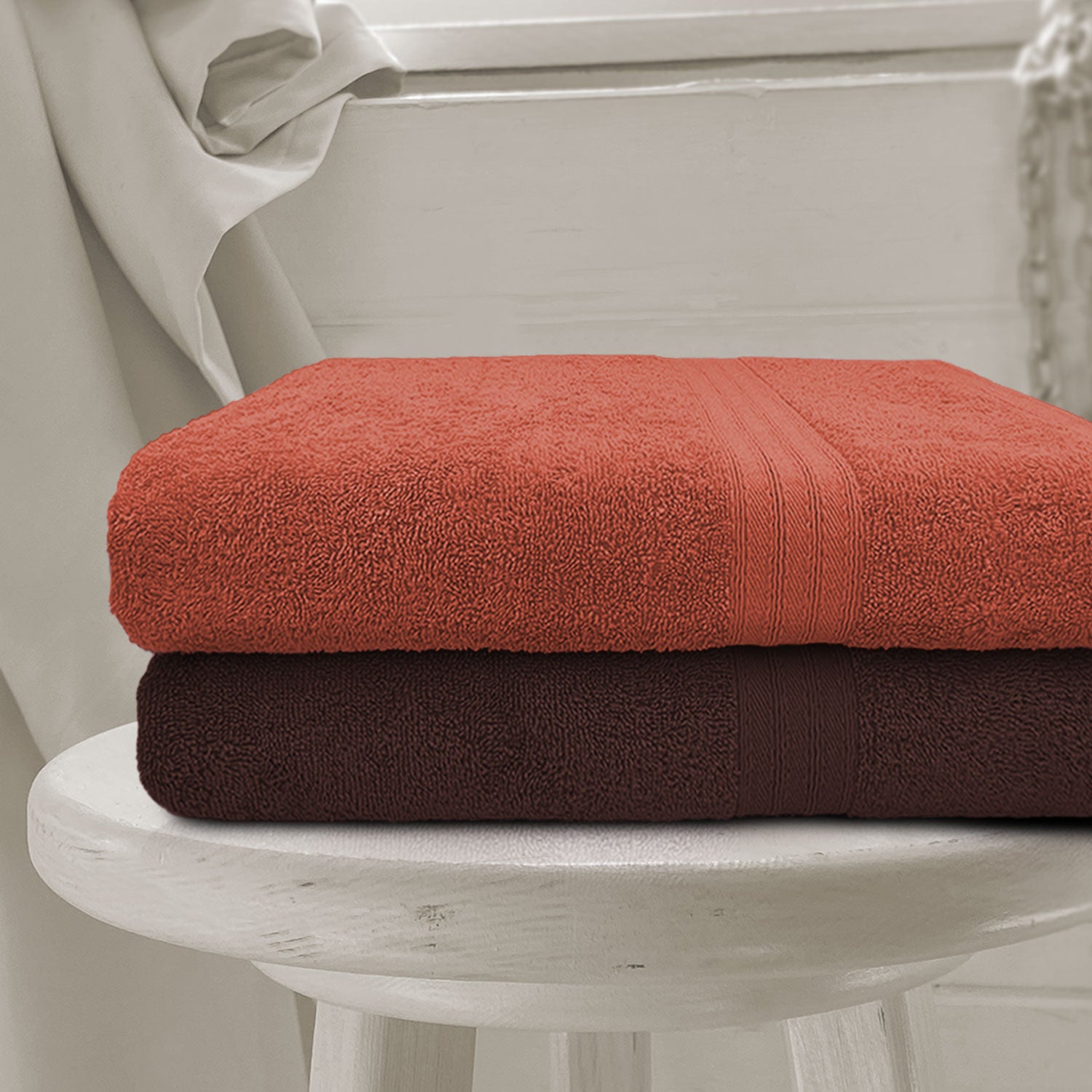 Anatolia 100 Cotton Bath Towel Set of 2 500 GSM Sassoon Fab