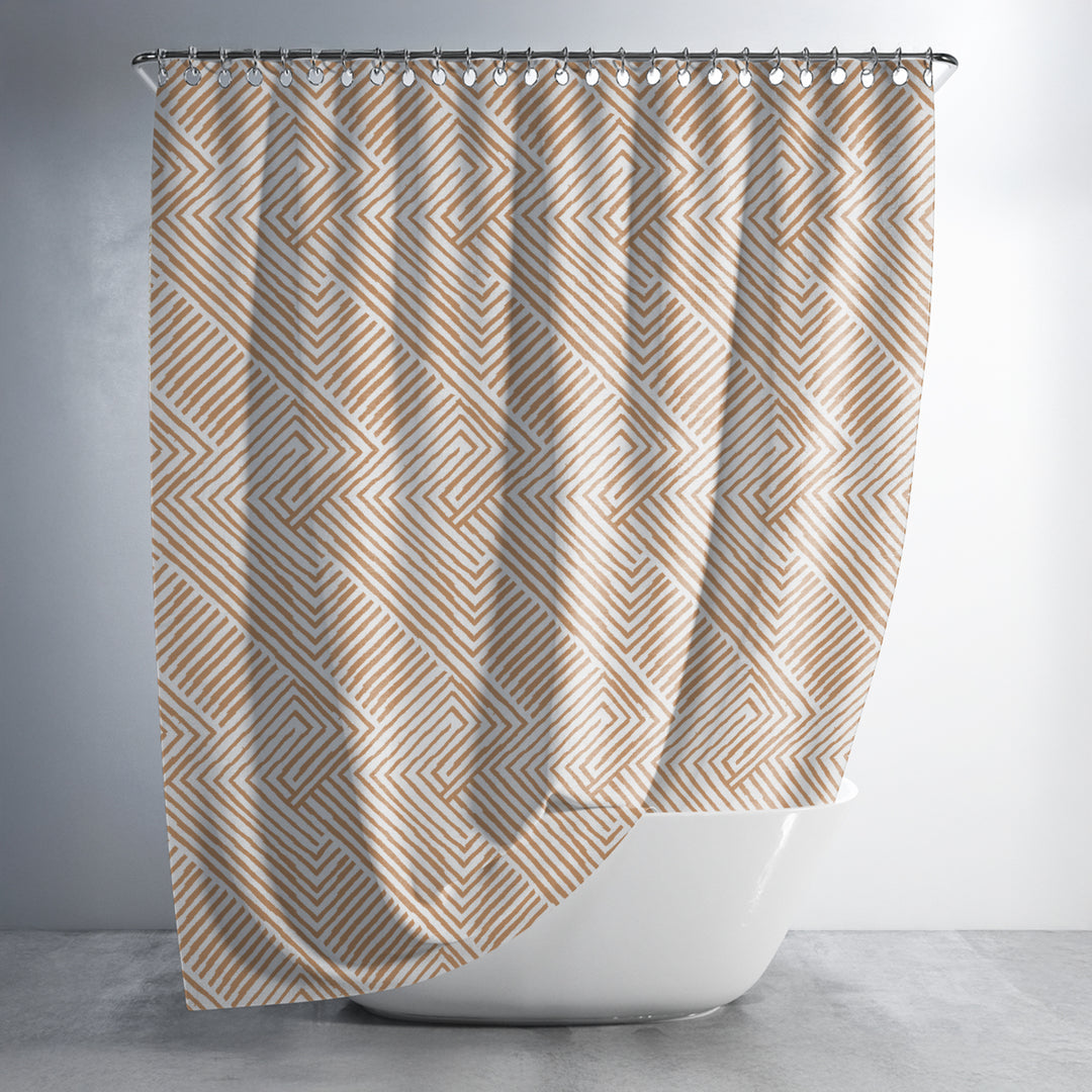 Printed Shower Curtain with Hooks