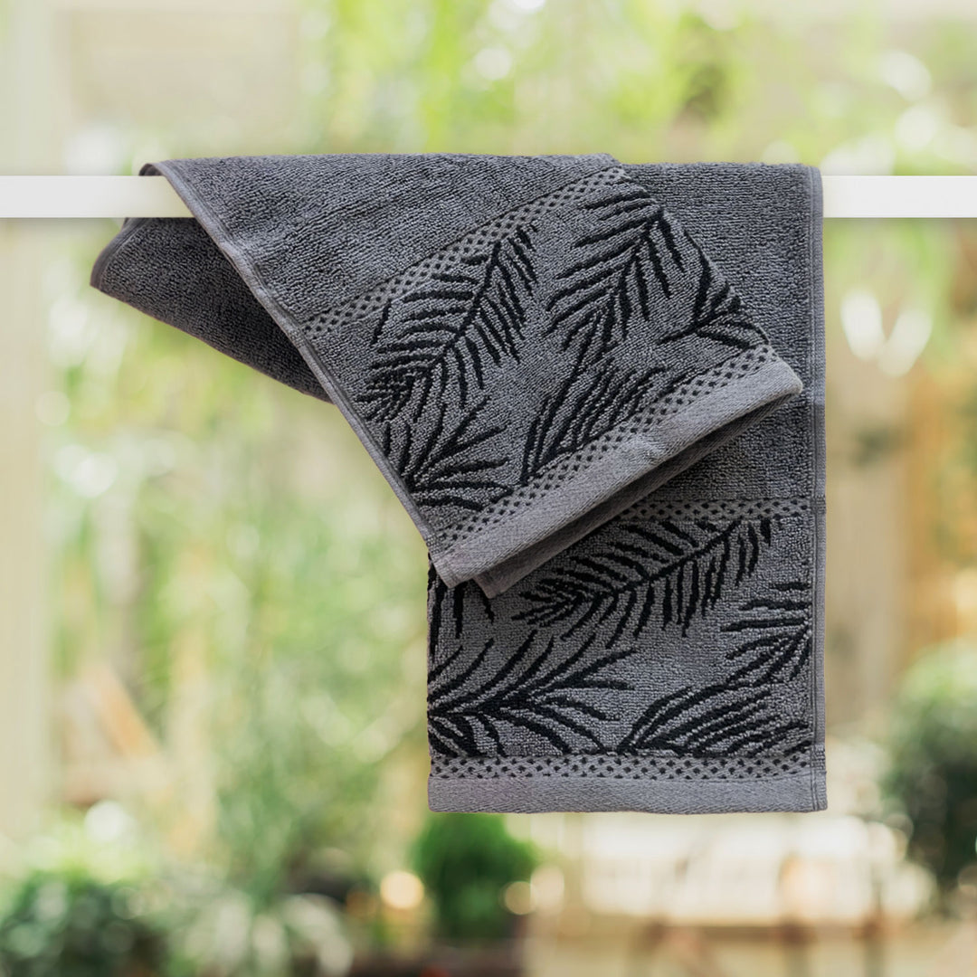 Grey Color Super Soft Zero Twist 100% Cotton Hand Towel with 380 GSM ( 100% Cotton, Zero-Twist Fabric, Protection Against Mircrobial Allergies, Highly Absorbent, Lint and Fade Resistant)