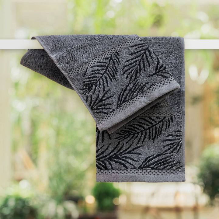 Grey Color Super Soft Zero Twist 100% Cotton Hand Towel with 380 GSM ( 100% Cotton, Zero-Twist Fabric, Protection Against Mircrobial Allergies, Highly Absorbent, Lint and Fade Resistant)