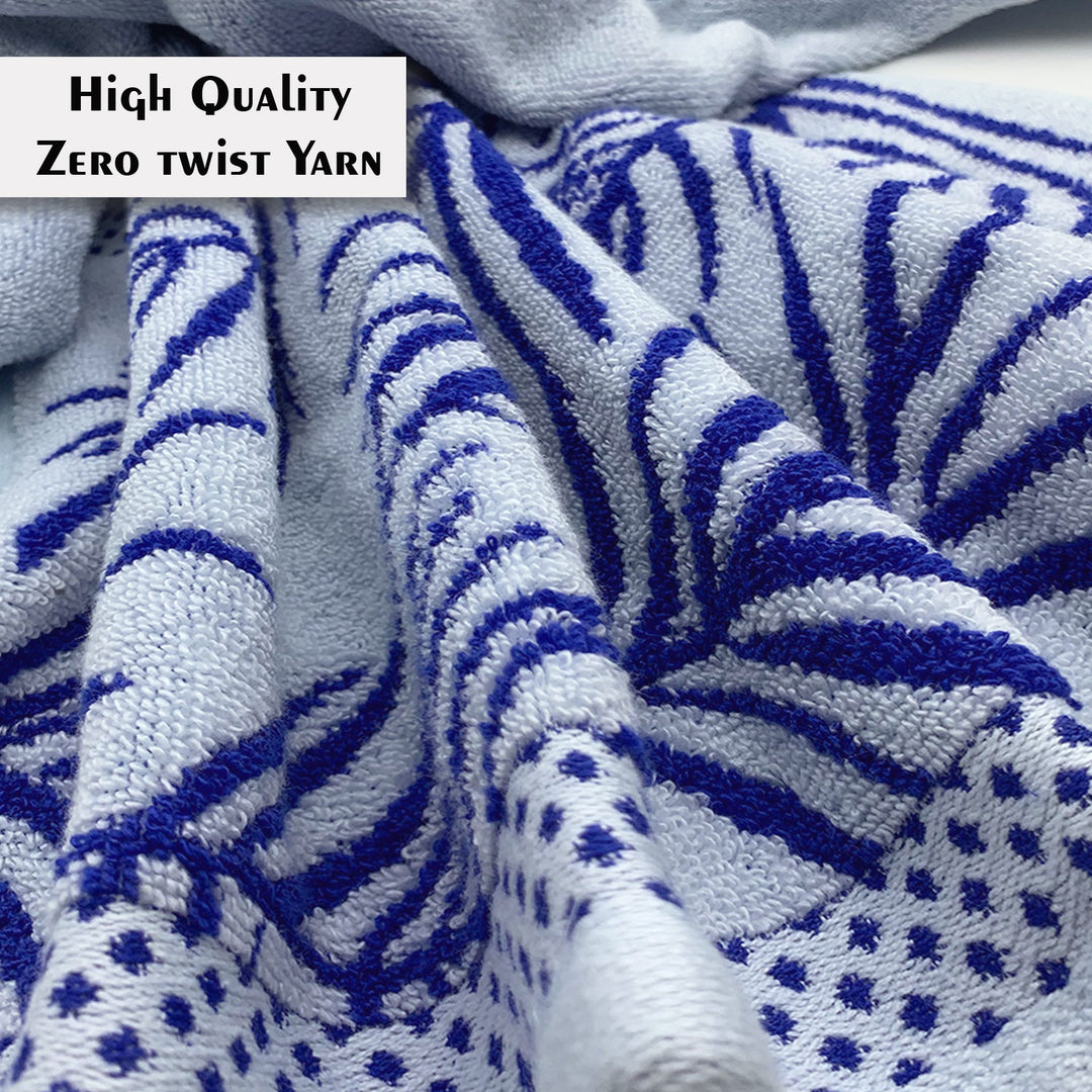 Light Blue Color Super Soft Zero Twist 100% Cotton Towel with 380 GSM ( 100% Cotton, Zero-Twist Fabric, Protection Against Mircrobial Allergies, Highly Absorbent, Lint and Fade Resistant)