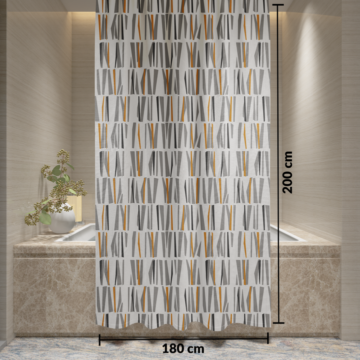 100% Waterproof Printed Polyester Shower Curtain 