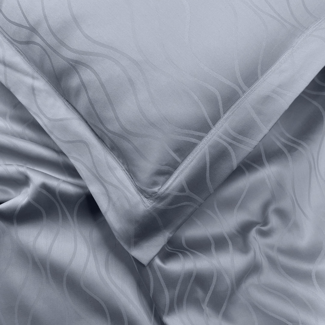 Artemis Italian Jacquard Weave Sateen Cotton Bedsheet- 400 TC (Wave Design)