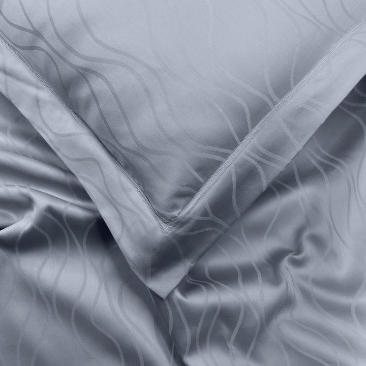 Artemis Italian Jacquard Weave Sateen Cotton Bedsheet- 400 TC (Wave Design)