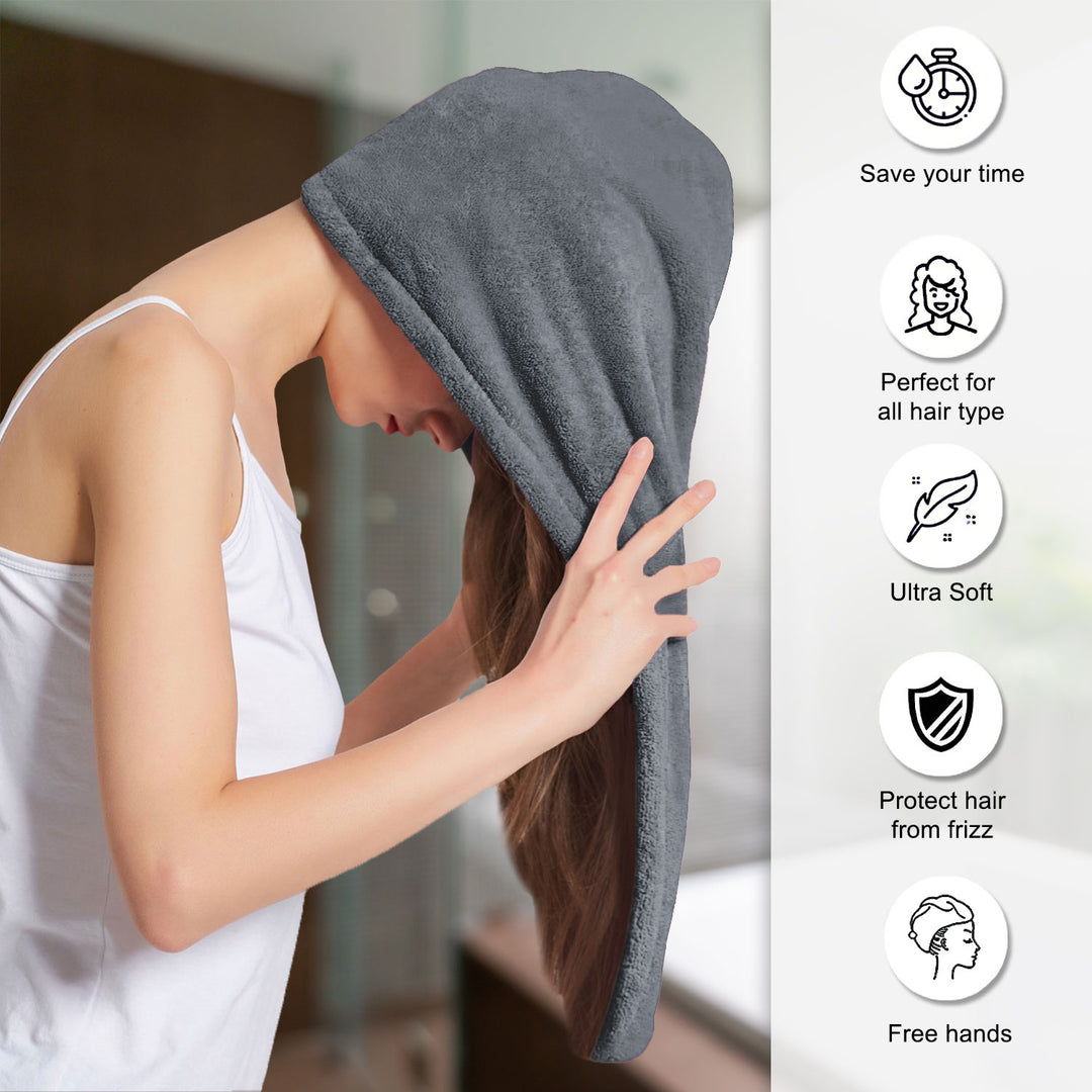 Caldezonia Microfiber Hair Wrap Towel