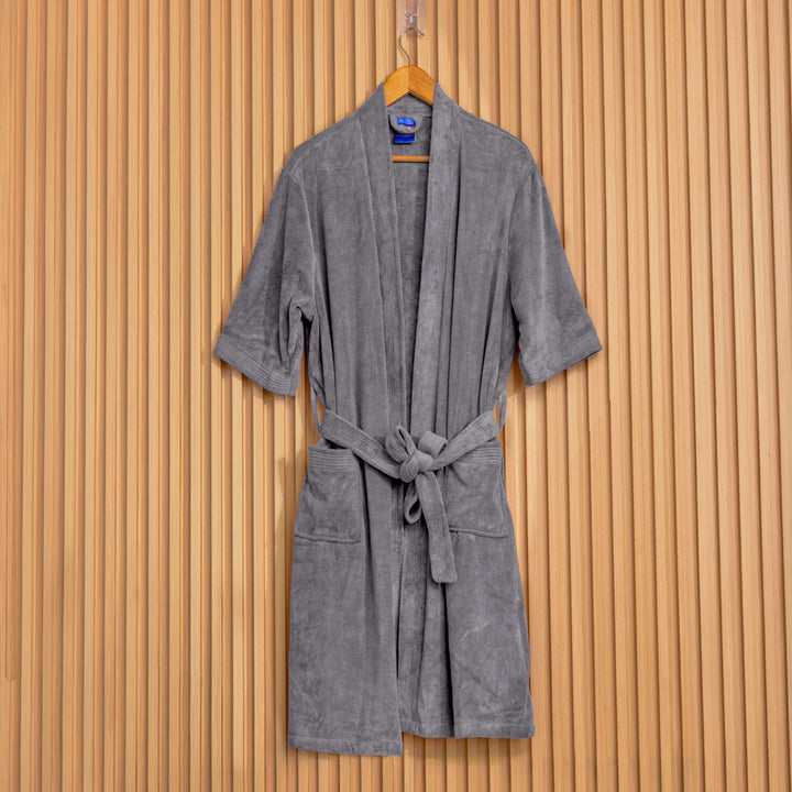 Caldezonia Unisex Microfiber Bathrobe with Slippers