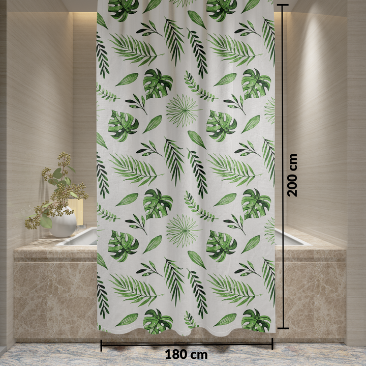 100% Waterproof Printed Polyester Shower Curtain 