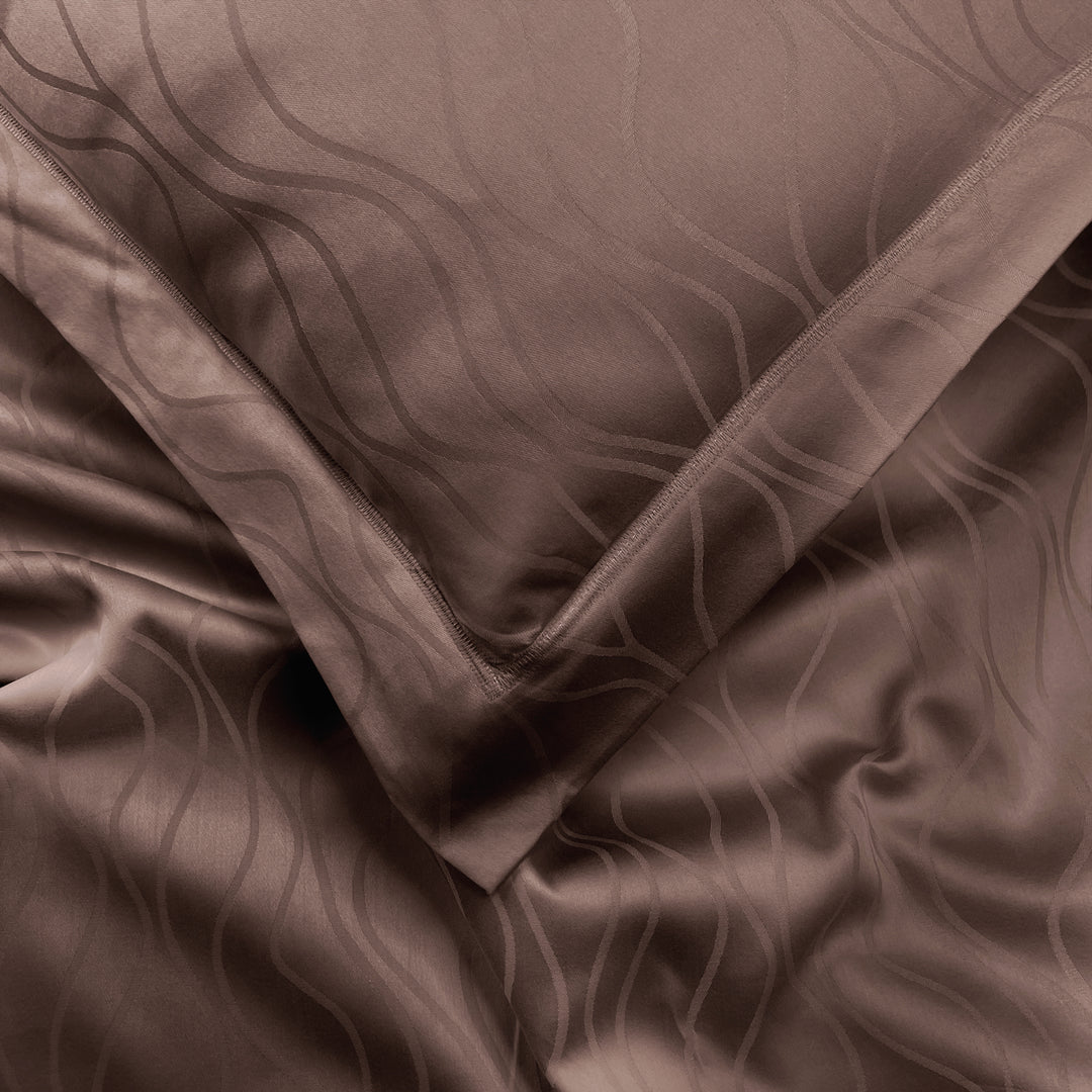Artemis Italian Jacquard Weave Sateen Cotton Bedsheet- 400 TC (Wave Design)