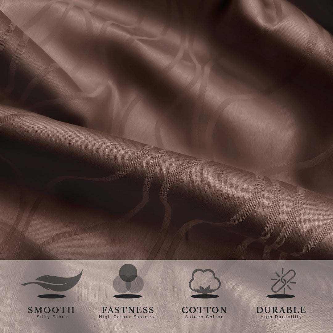 Artemis Italian Jacquard Weave Sateen Cotton Bedsheet- 400 TC (Wave Design)