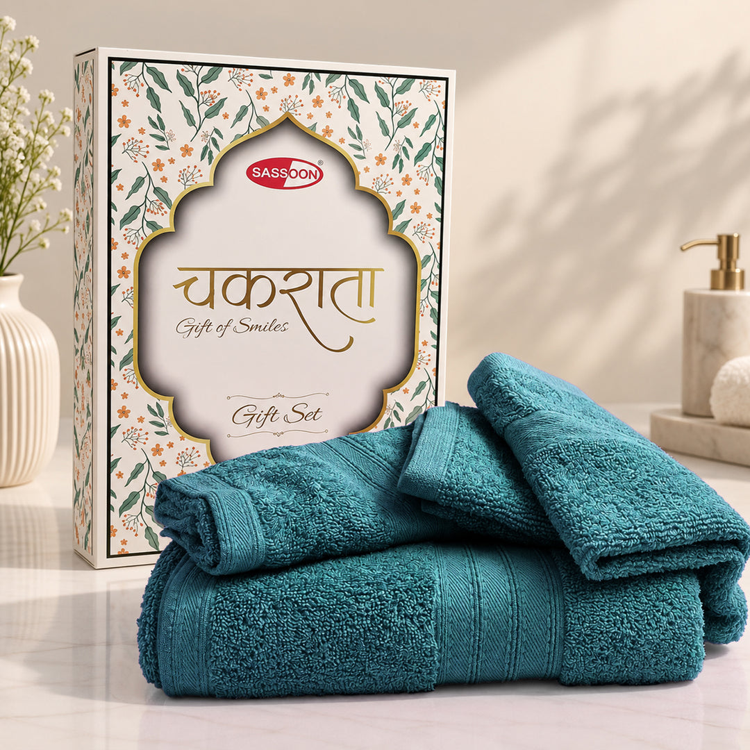 Chakrata 4 pc Towel Gift Set - 450 GSM