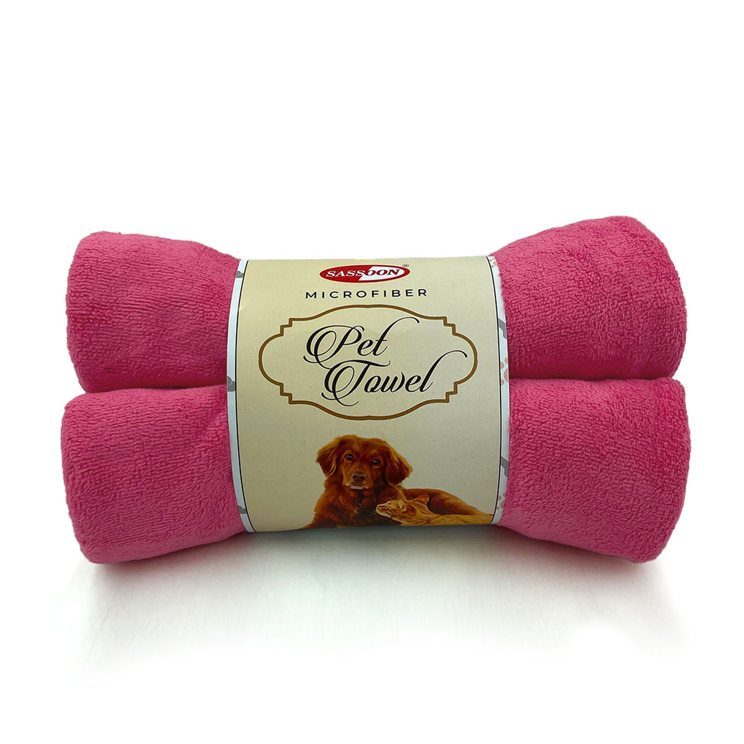 Pink Color Ultra Soft Microfiber Pet Towel