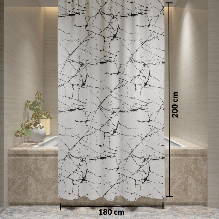 100% Waterproof Printed Polyester Shower Curtain 