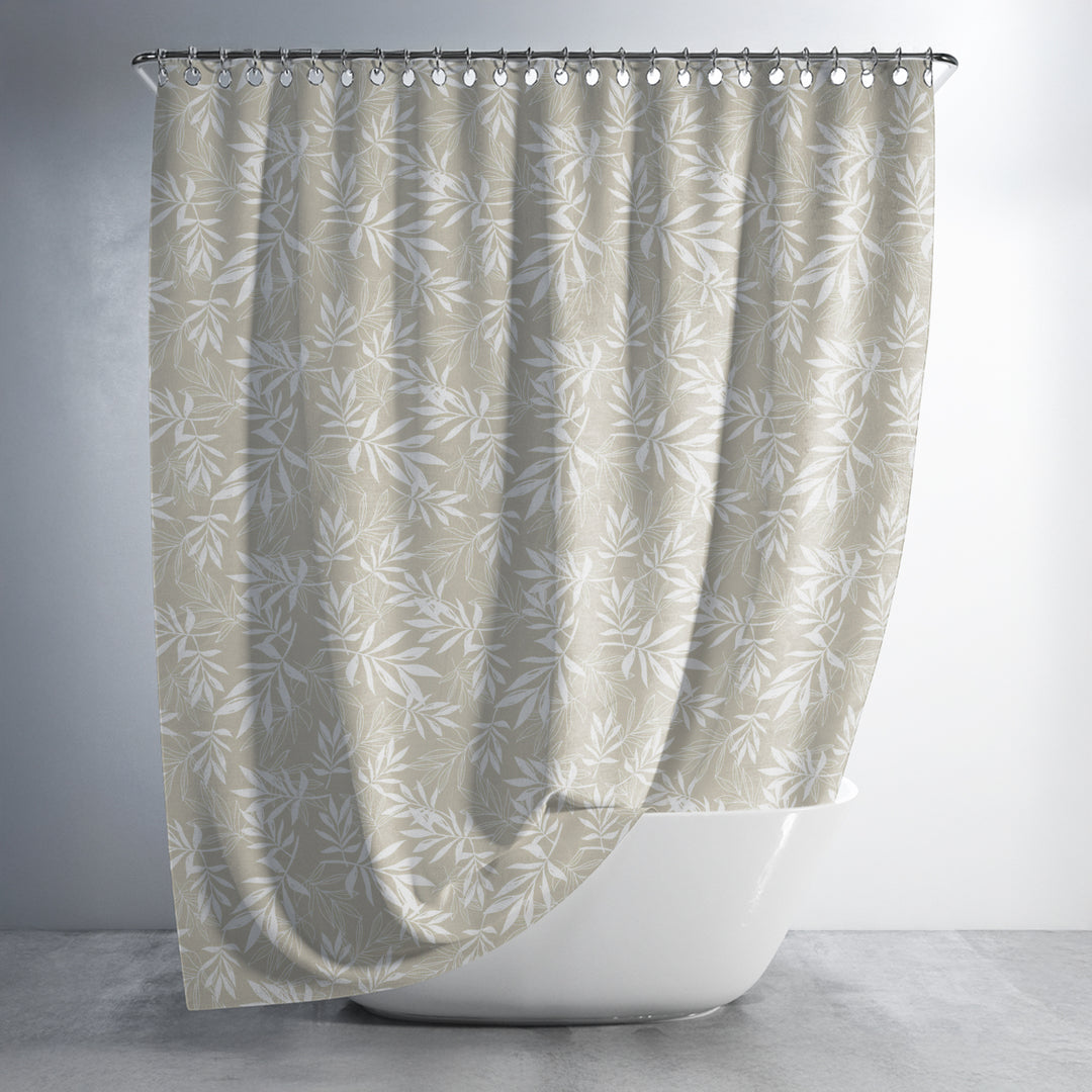Printed Shower Curtain with Hooks